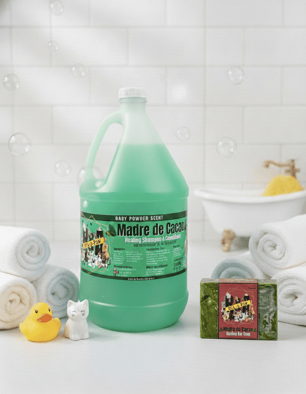 1 Gallon Madre de Cacao Shampoo & Conditioner w/ Madre de Cacao Bar Soap - R&A Pick a Paw