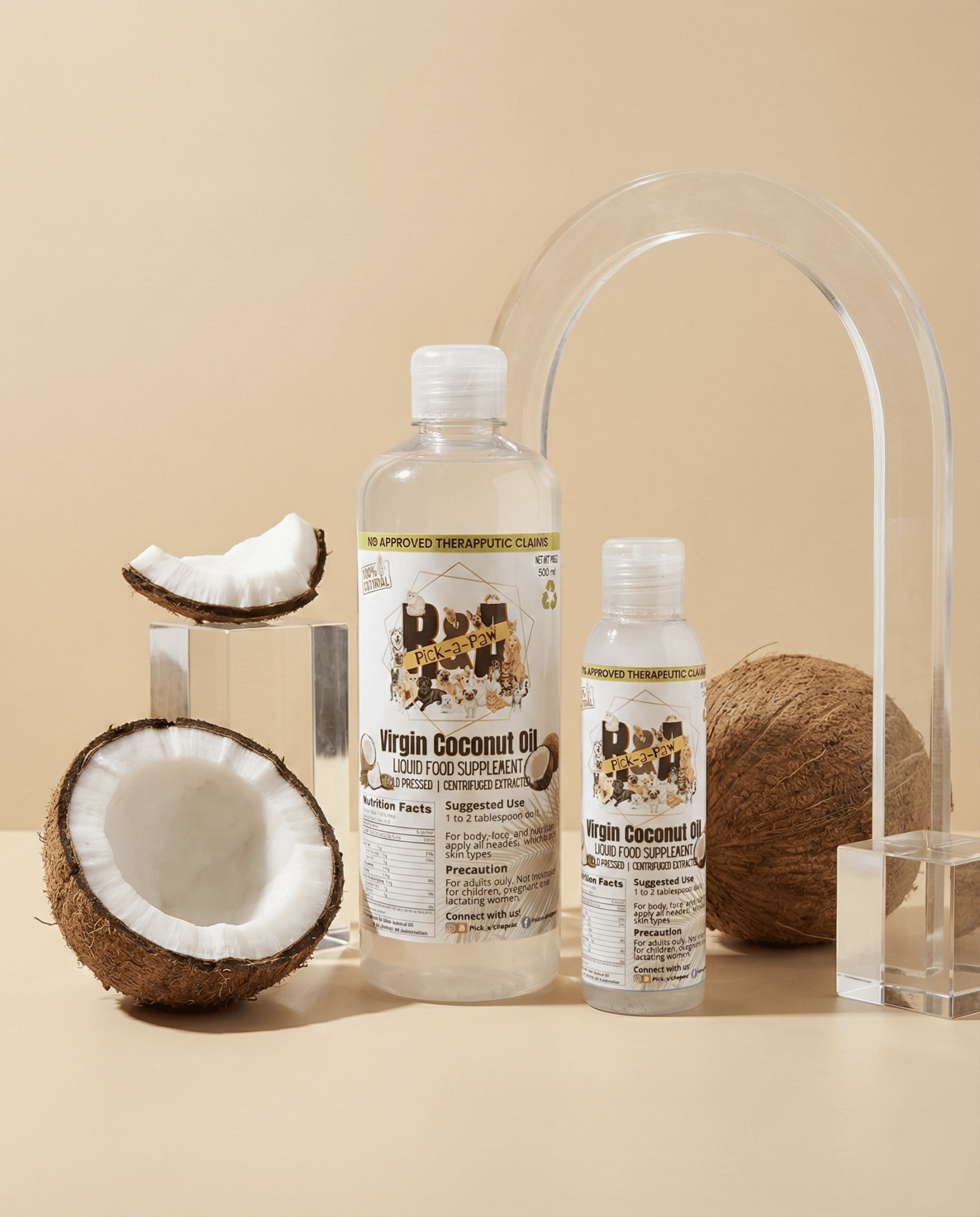 Virgin Coconut Oil Liquid for Hoomans & Pets - RNA Pick a Paw